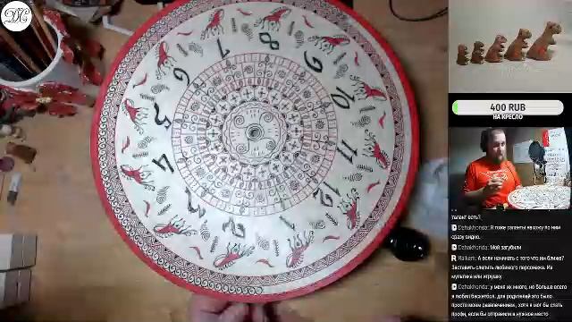 Творческий стрим. Не лепка. Мезенская роспись. Часы. Продолжение 4.0 #ДС_керамист #DSceramist