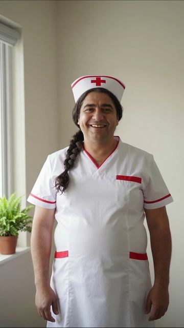 Веселый медбрат в белом халате #медицине #юмор #врач