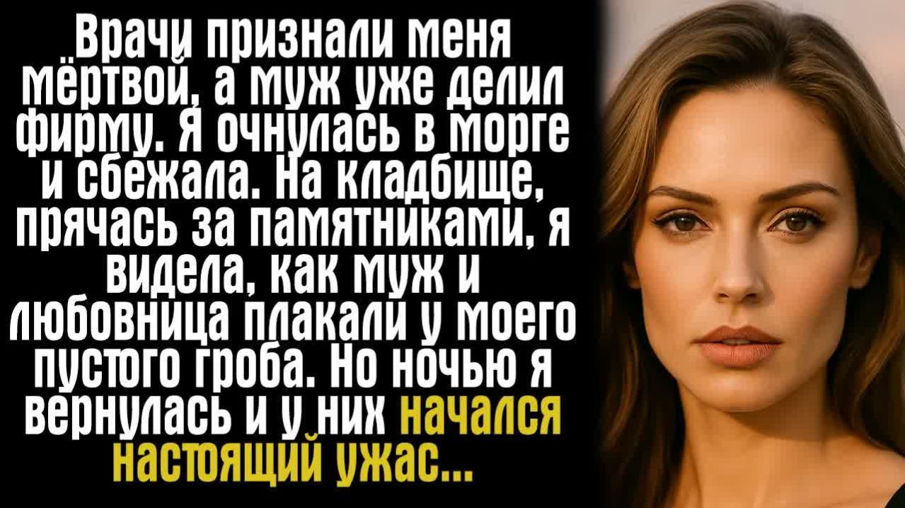 Истории из жизни. Слушать истории. Врачи признали меня мёртвой, а муж уже делил фирму. Я очнулась