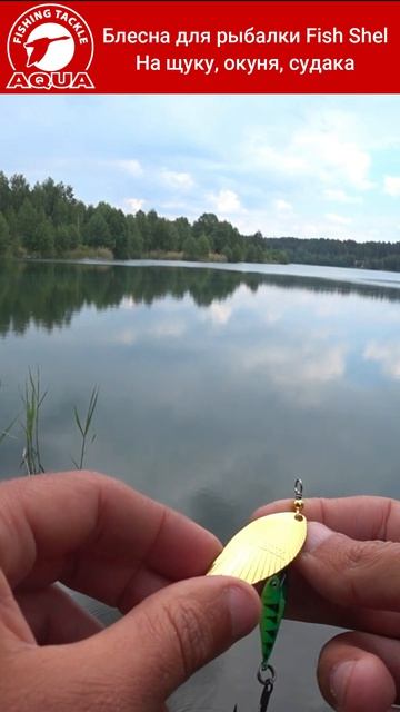 Блесна AQUA ESTI SHELL. Для рыбалки на щуку, окуня, судака.