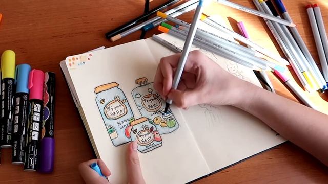 Мой НОВЫЙ скетчбук#2 Рисую в новом скетчбуке ART CREATION II Продолжаю заполнять развороты скетчбука