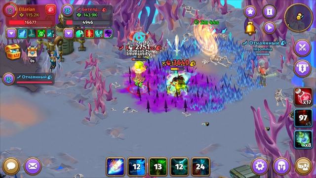 Игрок Эллариан Гильдия Микромир бой против Демедж Диллера,более лучшая версия.