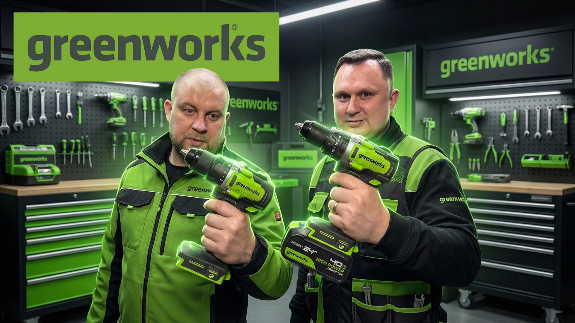 Два шуруповерта GREENWORKS