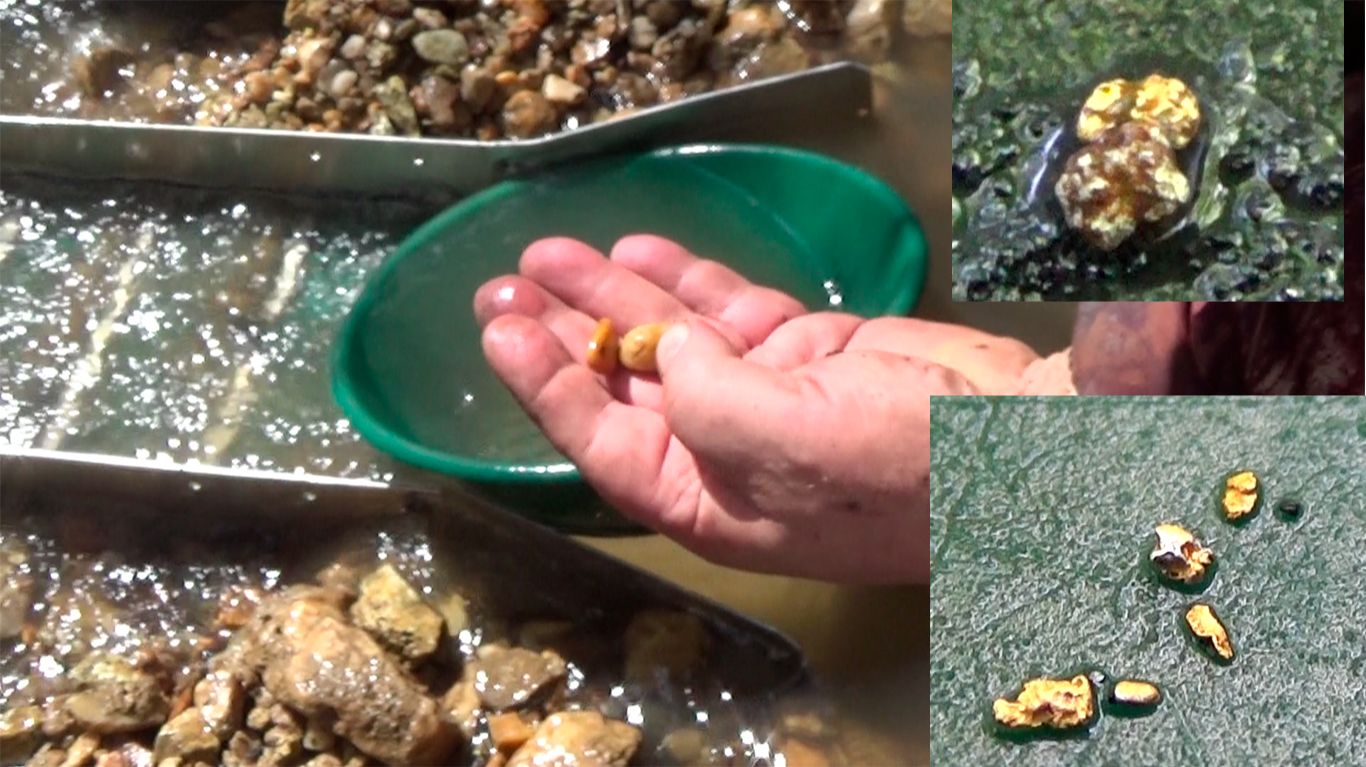 По тихому мою Золото в реке минишлюзом! Золото и Платина!