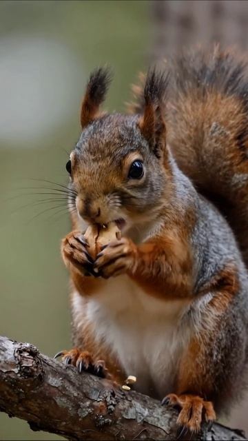 Белка наслаждается орехом #природа #животные #документалистика