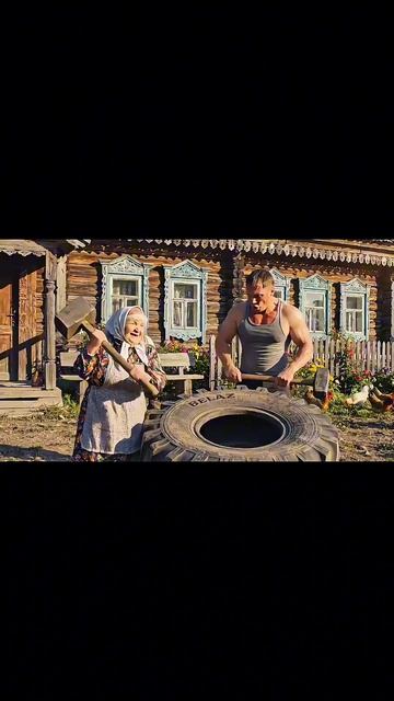 Бабушка показала внуку-качку КАК НАДО 💪😂