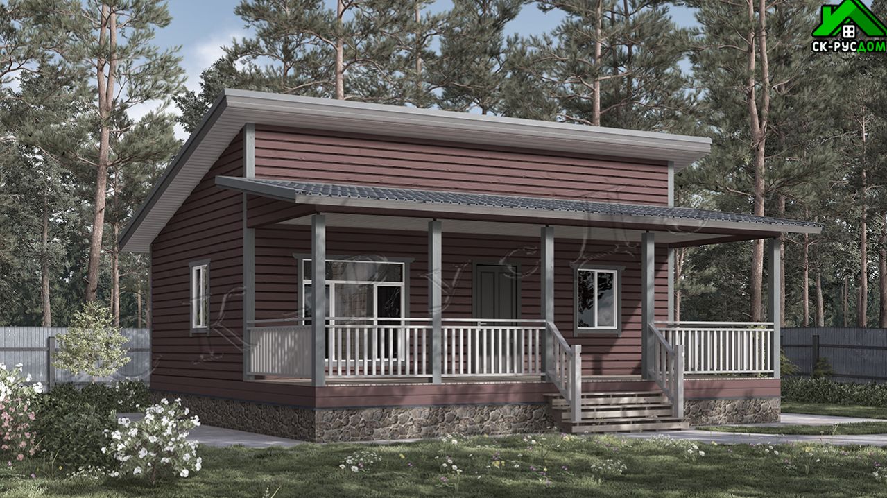 Одноэтажный дом 9 на 9