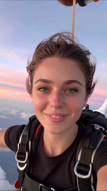 Смелый прыжок с парашютом: эмоции на высоте #парашют #адреналин #приключения