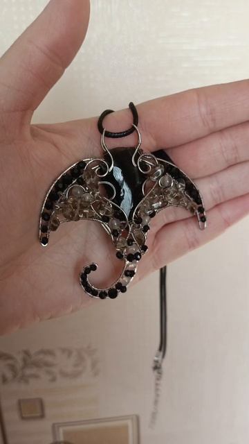 Кулон скат #украшения #wirewrap #скат #рыба #кулон