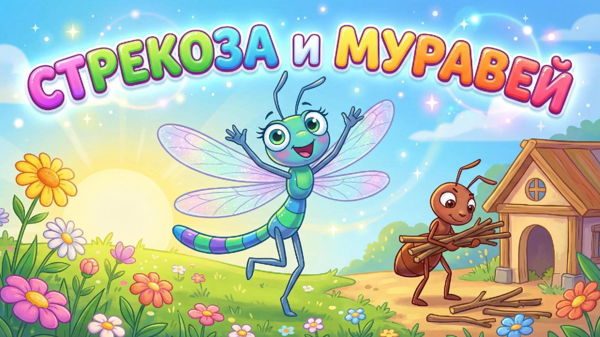 🎬🐜🦋 СТРЕКОЗА И МУРАВЕЙ | Поучительный мультик для детей | Добрая сказка ❄️✨