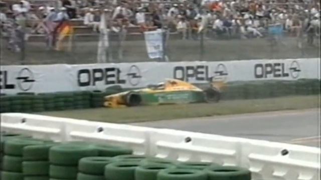 Формула 1. Авария Шумахера на Гран-при Германии 1992 (свободные заезды)