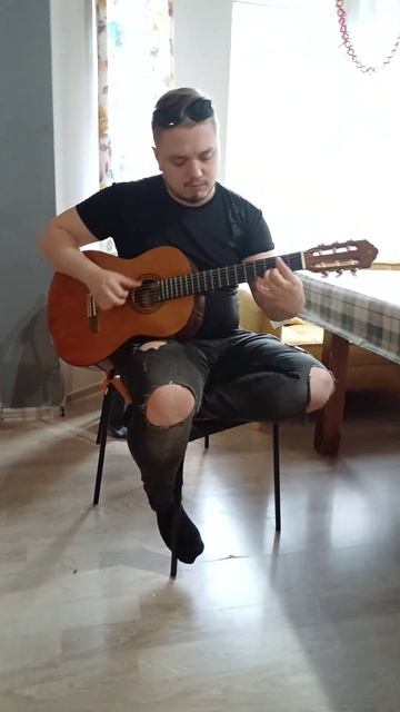 Импровизирую на гитаре в детском лагере в Санкт-Петербурге  #гитара