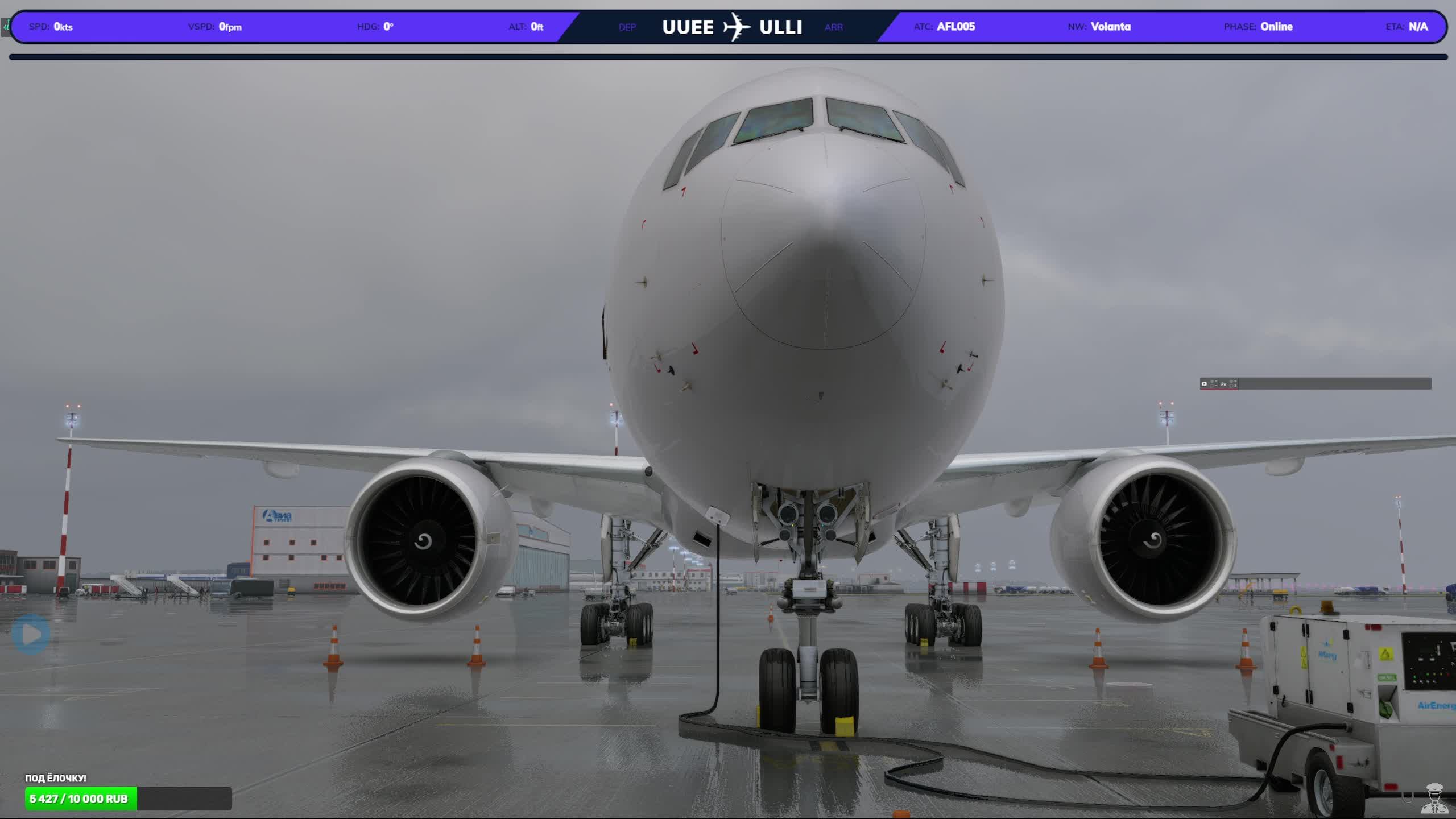 X-Plane 12 FlightFactor V2 777-200ER, AFL005, Moscow(UUEE) - St Petersburg(ULLI)