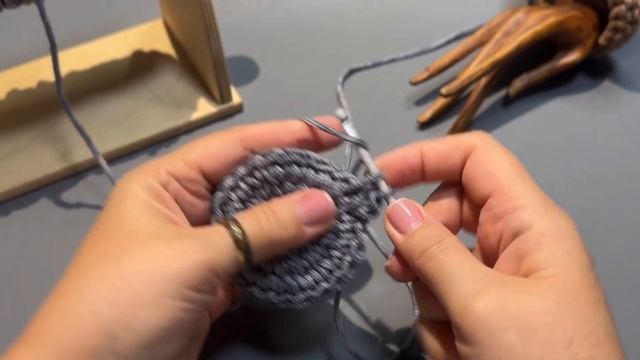 Вязание круглого донышка крючком.