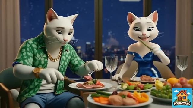 Детский Мультфильм У котика проблемы с едой