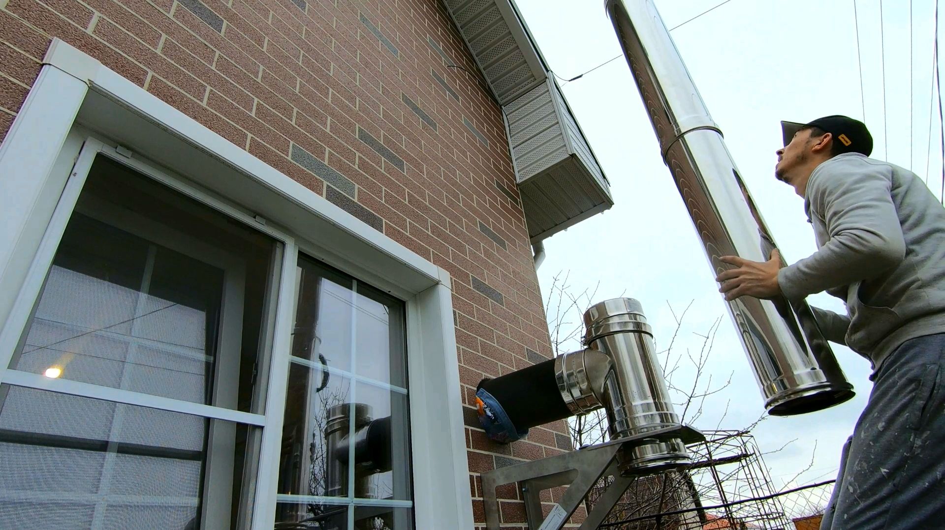 🔥Как установить ПЕЧЬ-КАМИН с дымоходом через стену!?