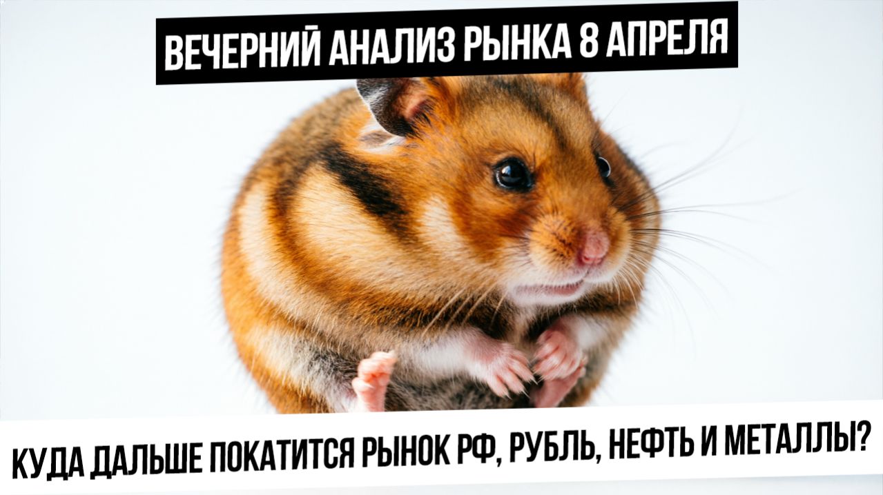 Вечерний анализ рынка 8 апреля. Куда покатится рынок РФ теперь? Что будет с рублем? Металлы вверх?