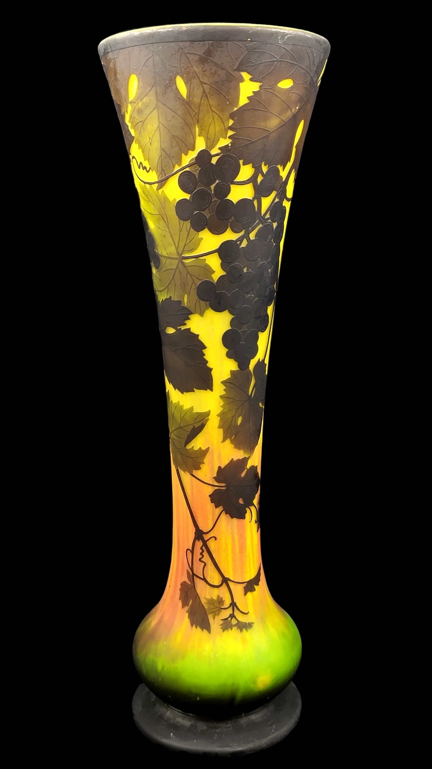 Ваза Daum Nancy «Виноградная лоза» Ар-Нуво / 262262.