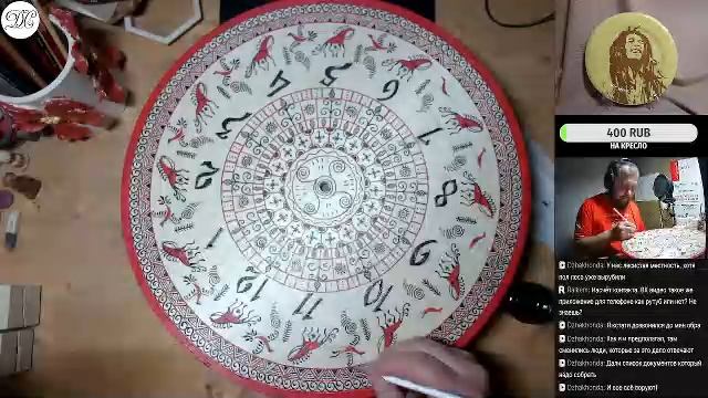 Творческий стрим. Не лепка. Мезенская роспись. Часы. Продолжение 4.0 #ДС_керамист #DSceramist