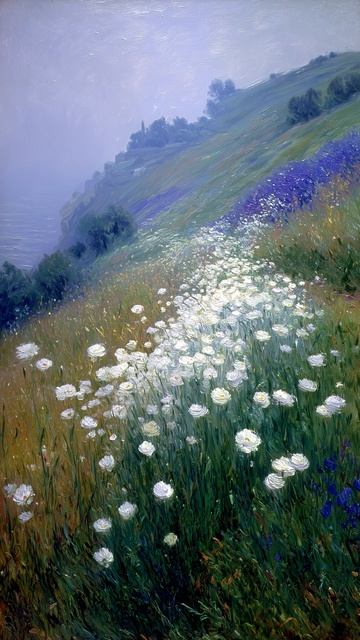 Склон у моря (картина #1133) / Арт-студия Нормова