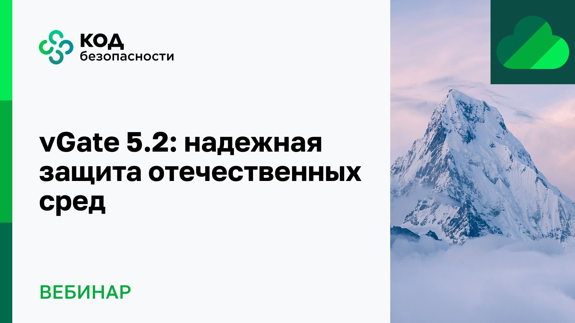 VGate 5.2 надежная защита отечественных сред