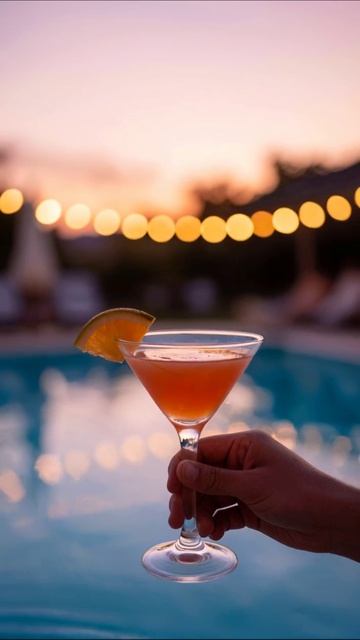 Солнечный коктейль у бассейна #коктейли #отдых #лето