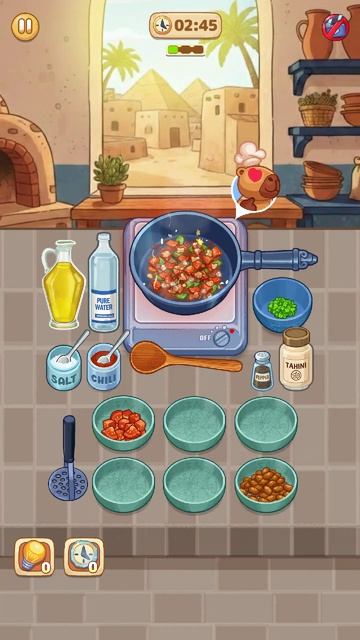 Прохождение Cookingo Perfect Meal Уровень №80 Фуль медамес