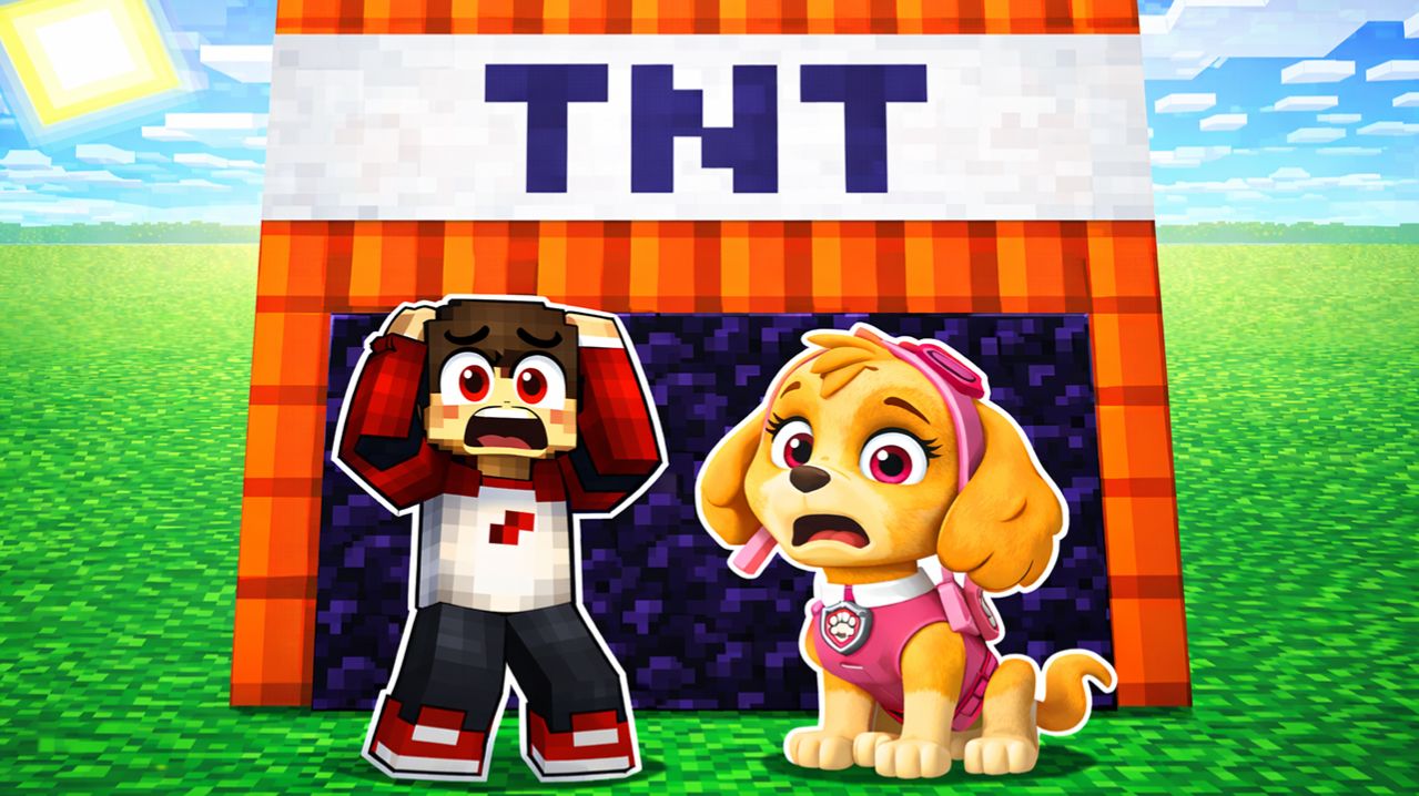 😱 ПОСТРОЙ ЧТО БЫ ПЕРЕЖИТЬ от ОГРОМНОГО ТНТ СО СКАЙ В МАЙНКРАФТЕ