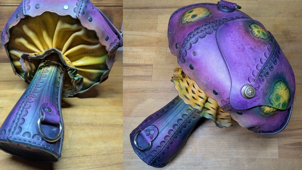 Сумка‑гриб: мастер‑класс по работе с кожей