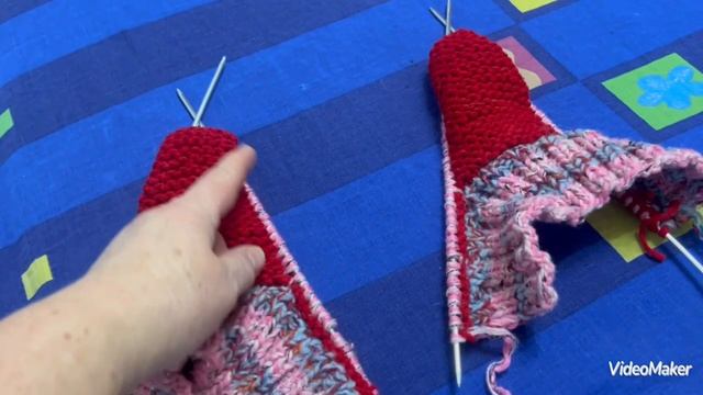 Вяжу ТАПОЧКИ СЛЕДОЧКИ, двумя спицами, за один день