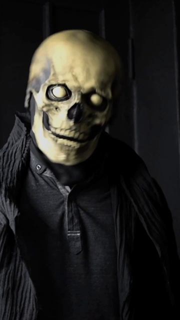 Маска Череп/Шлем с подвижной челюстью/Бельмо