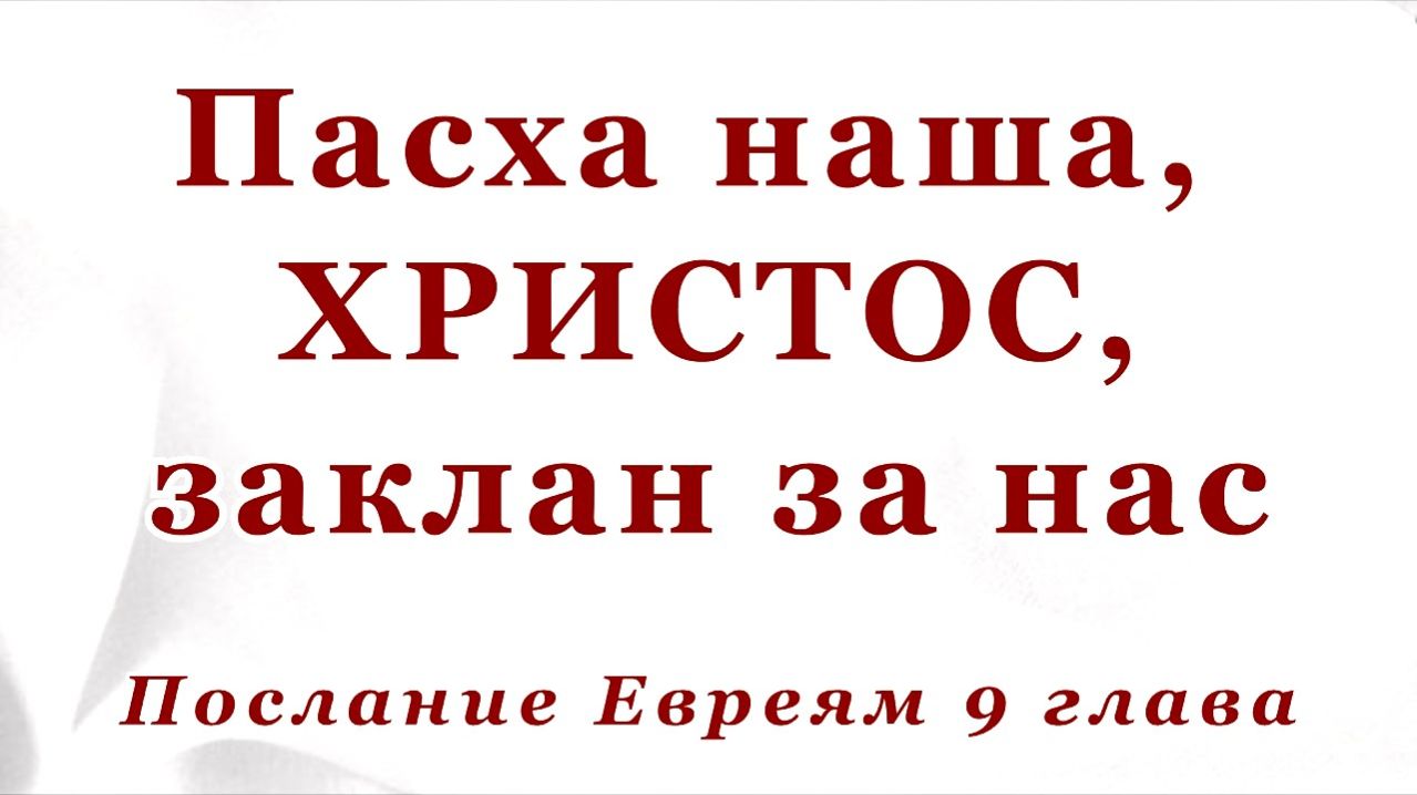 Пасха наша, Христос, заклан за нас. Есть истина и путь и жизнь. Погружение в заместительную жертву.