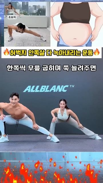 허벅지 안쪽살과 이별하는 운동 #오운완 #내전근 #허벅지운동 #허벅지살빼는법
