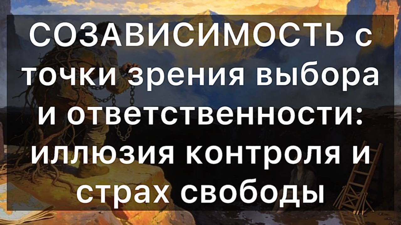 СОЗАВИСИМОСТЬ с точки зрения выбора и ответственности: иллюзия контроля и страх свободы