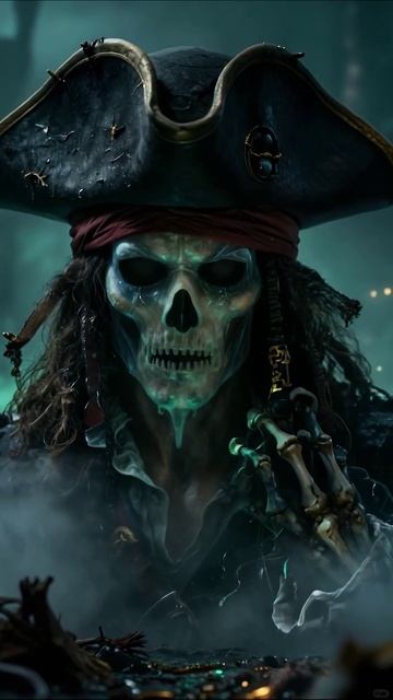 Призрачный пират: Загадки моря #пират #скелет #мистика