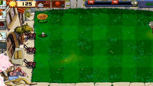 Арсений-Кун выращивает Растения в игре «Растения против Зомби»