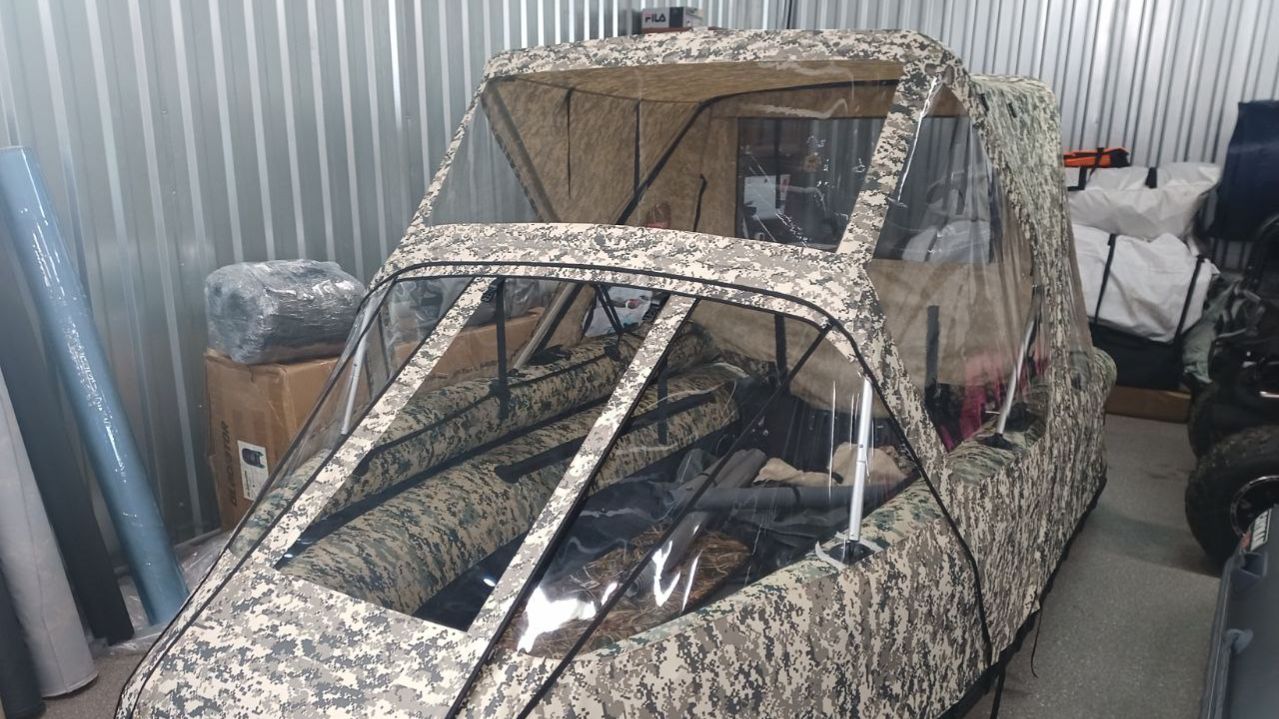 Установка тента трансформера комбинированного с дверью