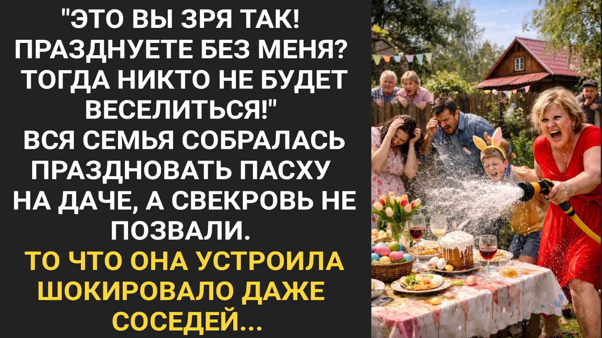 Как свекровь не позвали на дачу праздновать Пасху! Соседи были в шоке История которая вызовет эмоции