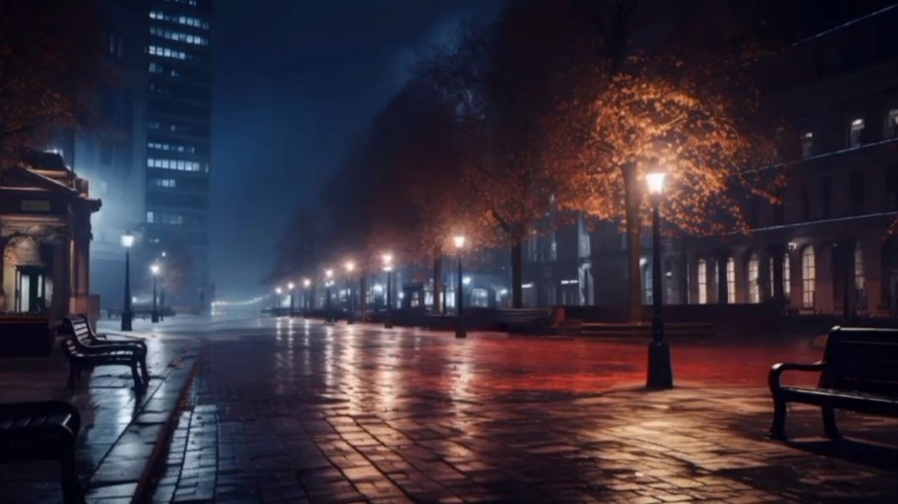 В городе ночь