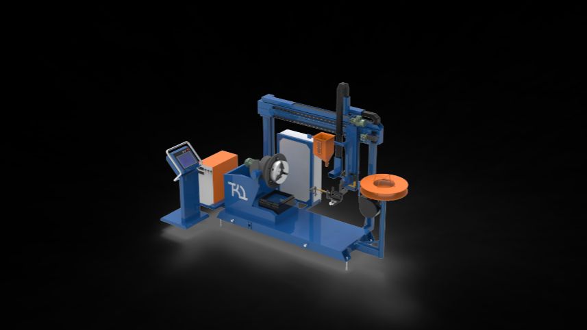 Установка для наплавки щитов вспомогательных электрических машин