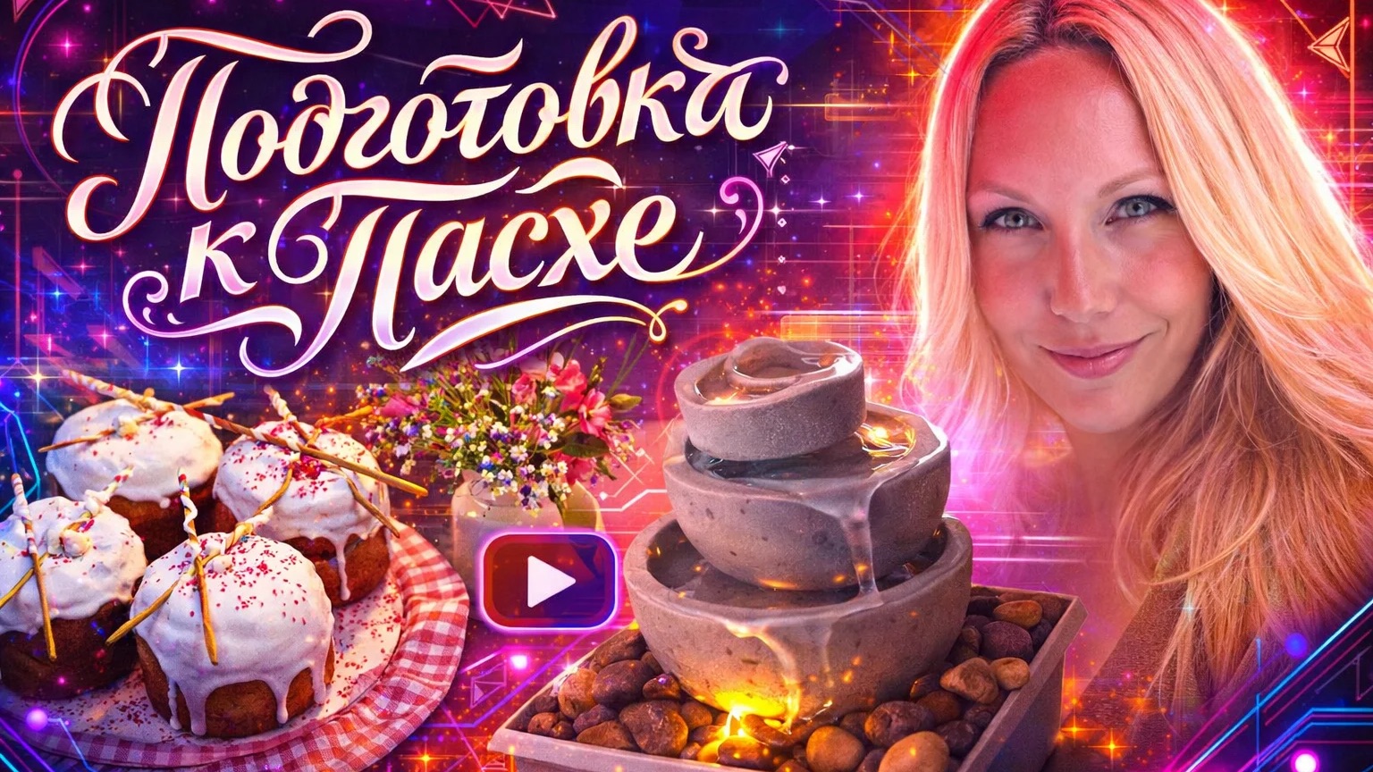 Классный фонтан из Фикс прайса//Моя мамуля//Подготовка к ПАСХЕ