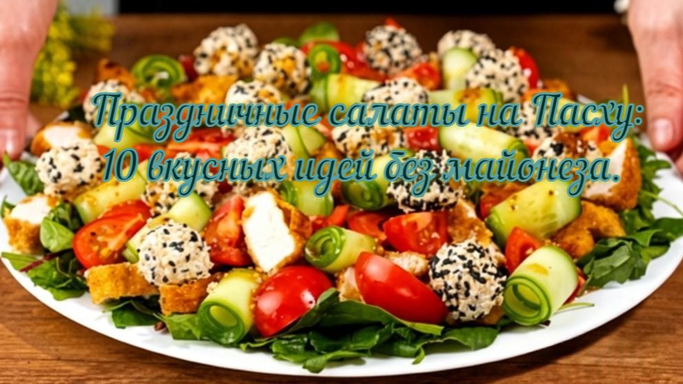 Праздничные салаты на Пасху_ 10 вкусных идей без майонеза. 🍽️🐣