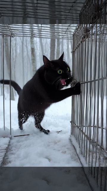 нелёгкая судьба кота Флина🐈⬛😻🙀Продолжение в источнике🙀❄️всем любви🙏❤️