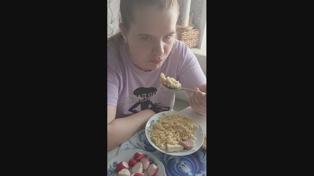 💫🌠Мукбанг🔥  Давай жевать  😎👉бюджетный и быстрый обед 👍❤️