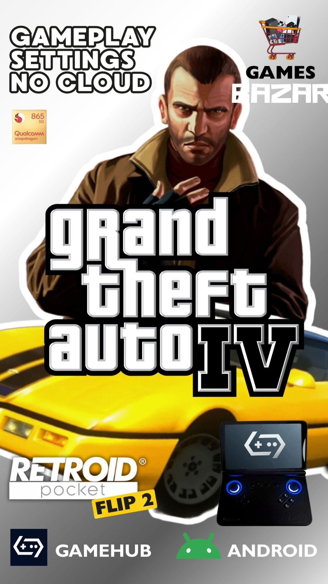 Rand Theft Auto IV Retroid Pocket Flip 2  геймплей GameHub 5.3.5  #gamehub #games #emulation