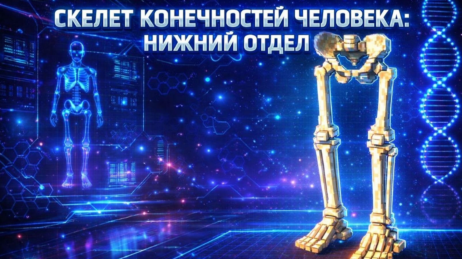 Скелет конечностей человека: нижний отдел | Лекция в Minecraft | MindCube Академия