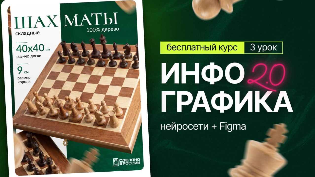 3 урок Бесплатного Курса ИНФОГРАФИКА 2.0 | Нейросети + Figma | бесплатный курс по инфографике