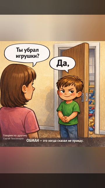 👉  Ребёнок не понимает слово ОБМАН?