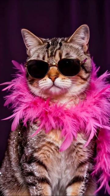 Очаровательный кот в солнечных очках #кот #милота #мода