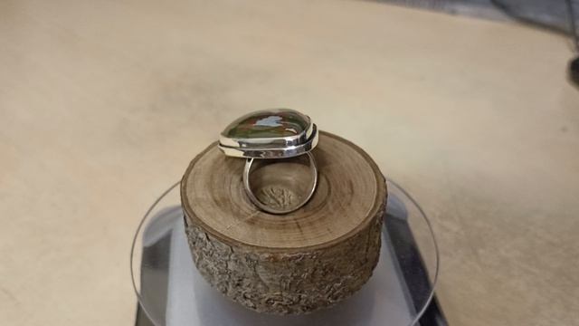 Серебряное кольцо с ЯШМОЙ. левин павел серебро.